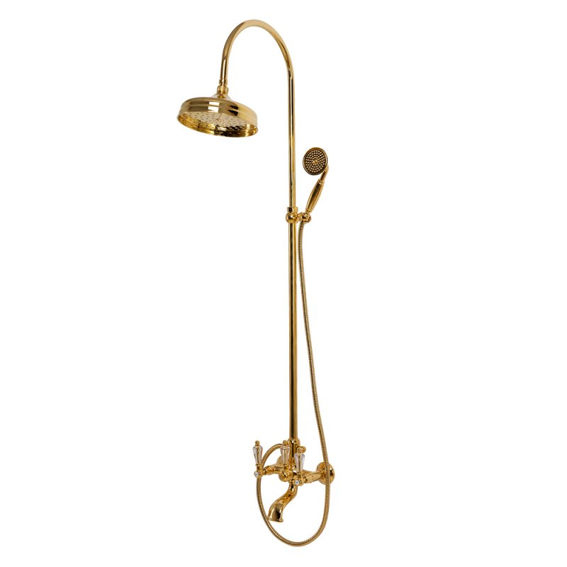 DIAMOND-CVD-01-Sw Душевая стойка со смесителем для ванны Исполнение: Хром, Ручки: Swarovski  DIAMOND-CVD-01-Sw Душевая стойка со смесителем для ванны Исполнение: Хром, Ручки: Swarovski