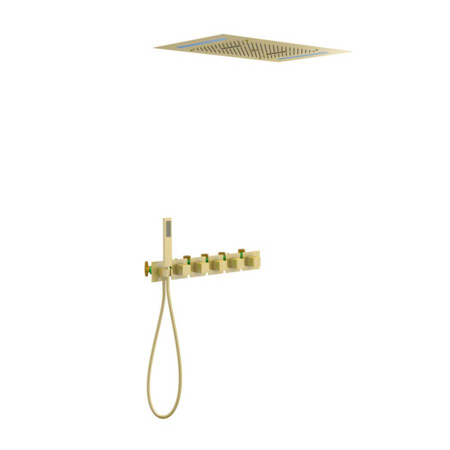 Душевая система Timo Petruma SX-5229/17SM скрытого монтажа, термостат, золото матовое Душевая система Timo Petruma SX-5229/17SM скрытого монтажа, термостат, золото матовое