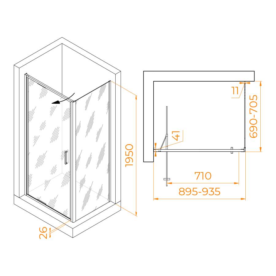 Душевой уголок  90* 70*195 RGW SV-145B (SV-05B + Z-050-2B) Прямоуг./Чёрный/Прозрачное/8 мм (Easy) Душевой уголок  90* 70*195 RGW SV-145B (SV-05B + Z-050-2B) Прямоуг./Чёрный/Прозрачное/8 мм (Easy)