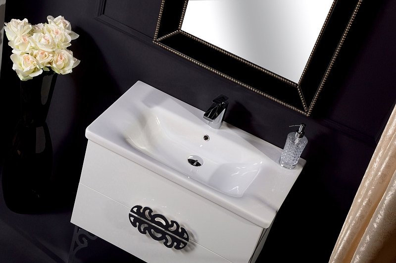 Тумба 80см*43,5 WHITE (керам.моноблок) 830-080-WH Boheme Тумба 80см*43,5 WHITE (керам.моноблок) 830-080-WH Boheme