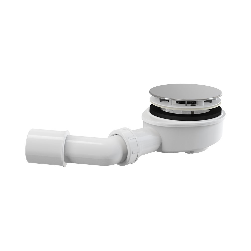 Сниженный сифон для толстостенного душевого поддона, хром Сниженный сифон для толстостенного душевого поддона, хром