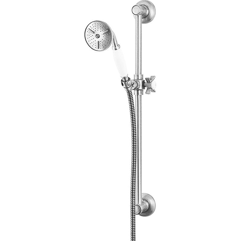 CZR-SD-01-Bi Душевой гарнитур классика, хром, ручка белая CZR-SD-01-Bi Душевой гарнитур классика, хром, ручка белая