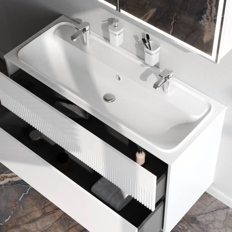 База под раковину, 2 ящика, 120 см, белый матовый M8FFUX1202WM База под раковину, 2 ящика, 120 см, белый матовый M8FFUX1202WM