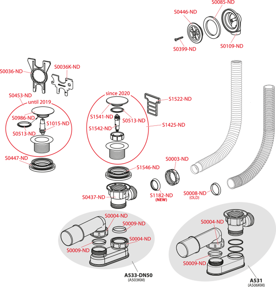 Сифон для душевого поддонa CLICK/CLACK, металл Сифон для душевого поддонa CLICK/CLACK, металл