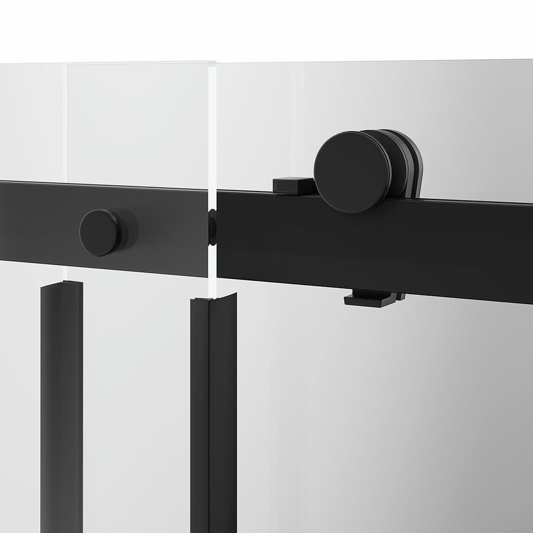 Душевая дверь CRISTALLO, раздвижная с функцией soft close, 120х210, матовый черный Душевая дверь CRISTALLO, раздвижная с функцией soft close, 120х210, матовый черный