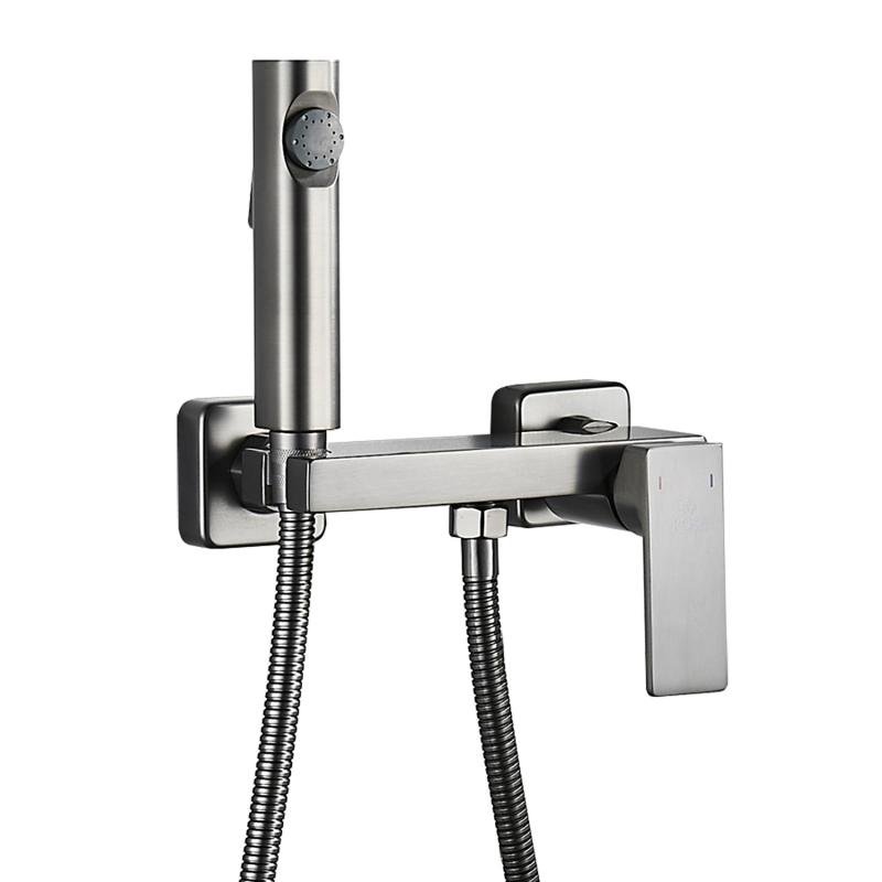 Гигиенический душ со смесителем Rose R1805T-1, пепельный Гигиенический душ со смесителем Rose R1805T-1, пепельный