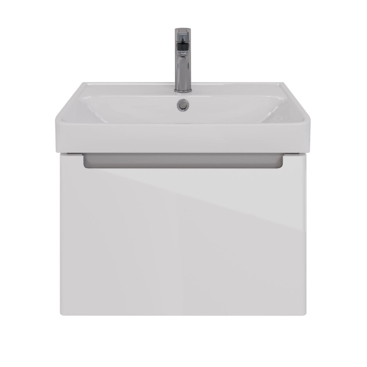 Тумба Lemark BUNO MINI, 60см под 1 раковину, подвесная,1 ящик, цвет корпуса, фасада: Белый глянец Тумба Lemark BUNO MINI, 60см под 1 раковину, подвесная,1 ящик, цвет корпуса, фасада: Белый глянец