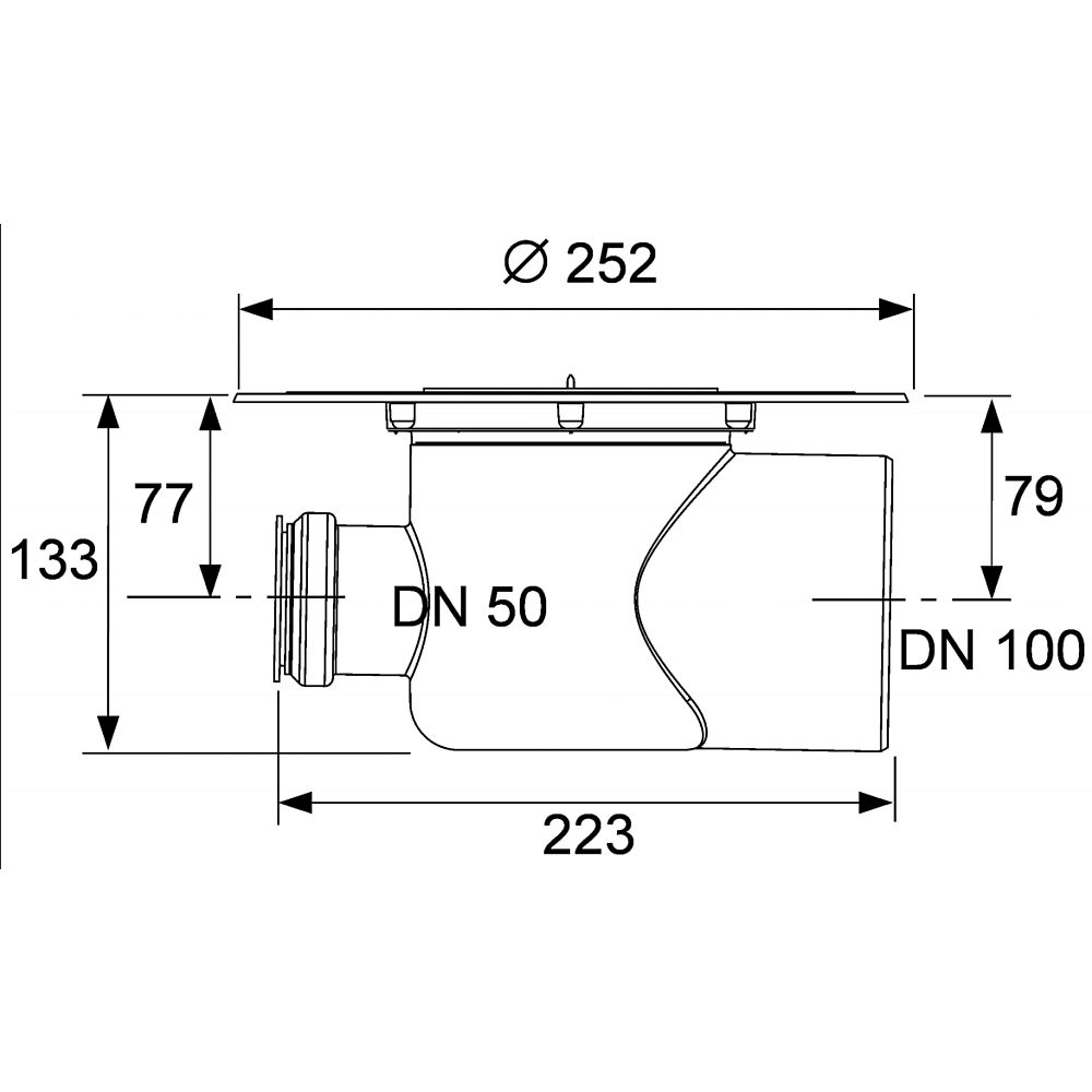 Сифон TECEdrainpoint S DN 100, с универсальным фланцем Seal System Сифон TECEdrainpoint S DN 100, с универсальным фланцем Seal System