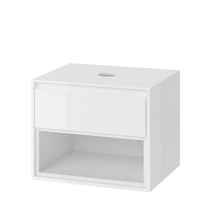Тумба под накладную раковину EXCELLENT Tuto 60 см (белый/белый), 1 ящик Тумба под накладную раковину EXCELLENT Tuto 60 см (белый/белый), 1 ящик