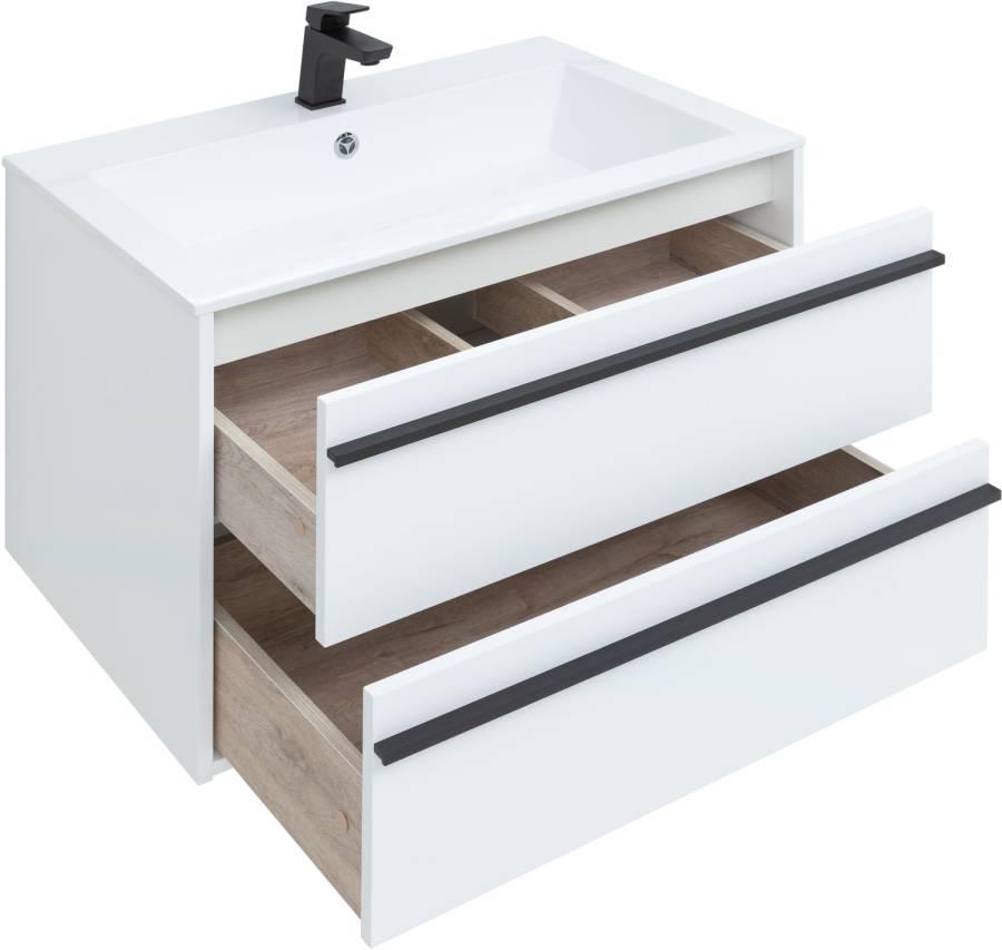 Тумба под раковину Aquanet Lino 80 белый матовый Тумба под раковину Aquanet Lino 80 белый матовый