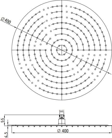 Верхний душ 3D круглый RGW SP-81B, RGW 21148140-04 Верхний душ 3D круглый RGW SP-81B, RGW 21148140-04