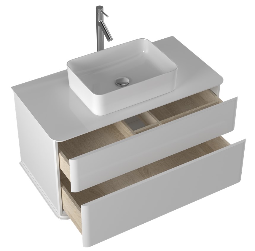 Тумба под раковину Creto Stella 100 см белый глянец, 16-CRE50/100 Тумба под раковину Creto Stella 100 см белый глянец, 16-CRE50/100