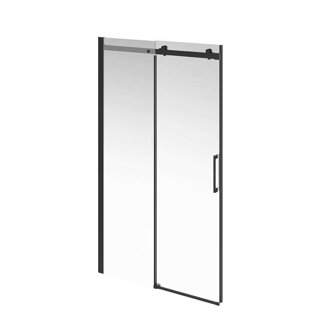 Душевая дверь CRISTALLO, раздвижная с функцией soft close, 120х210, матовый черный Душевая дверь CRISTALLO, раздвижная с функцией soft close, 120х210, матовый черный