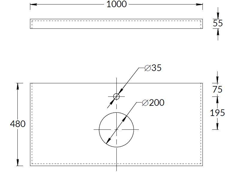 Столешница из керамогранита Про Чементо 100x48, бежевая матовая, CN100.DD506920R Столешница из керамогранита Про Чементо 100x48, бежевая матовая, CN100.DD506920R
