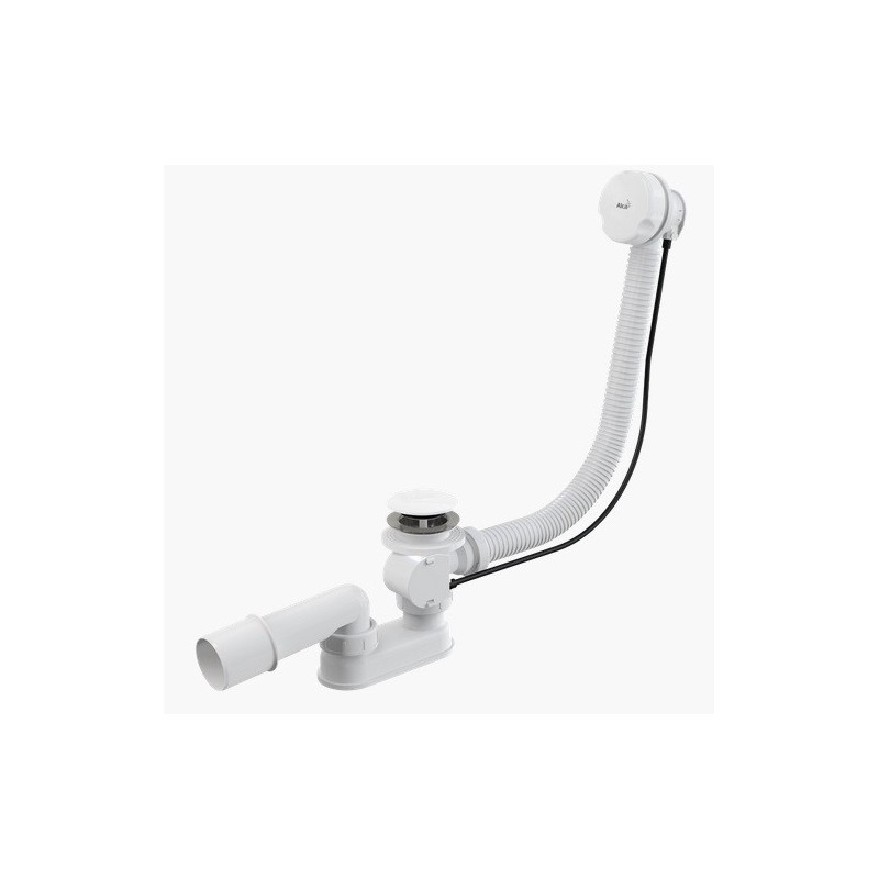Сифон для ванны автомат комплект, белый Сифон для ванны автомат комплект, белый