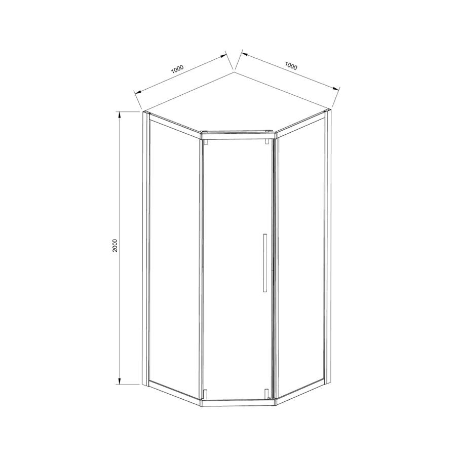 Душевой уголок Show VSP1-4SH100CL, 1000*1000, хром, стекло прозрачное Душевой уголок Show VSP1-4SH100CL, 1000*1000, хром, стекло прозрачное