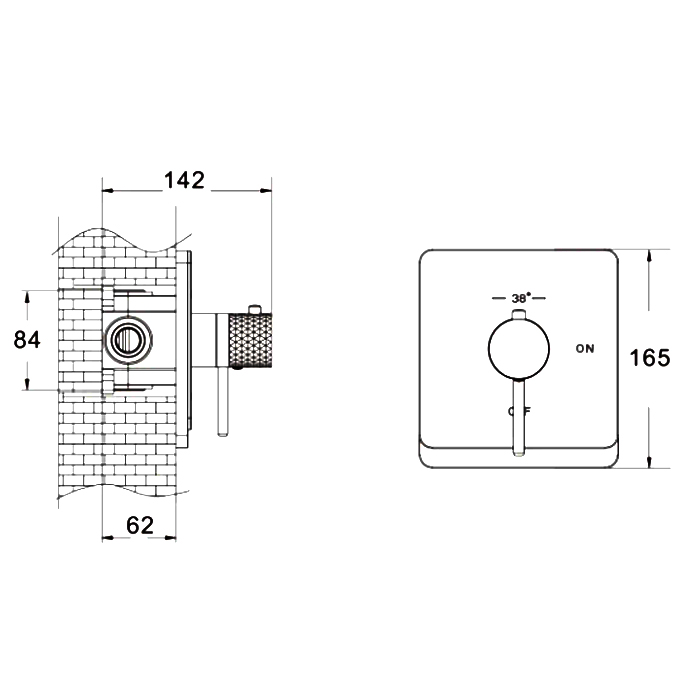 Гигиенический душ с термостатом Rose R105H, черный Гигиенический душ с термостатом Rose R105H, черный