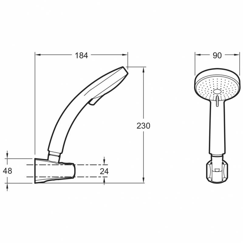 Душевой гарнитур Jacob Delafon Citrus E12904-CP 4 режима, d 9 см., хром Душевой гарнитур Jacob Delafon Citrus E12904-CP 4 режима, d 9 см., хром