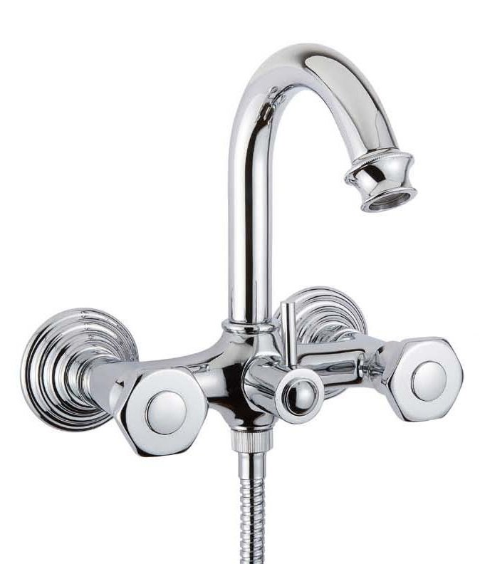 APHRODITE-V-01-S1 Смеситель для ванны и душа Исполнение: Хром, Ручки: Металл  APHRODITE-V-01-S1 Смеситель для ванны и душа Исполнение: Хром, Ручки: Металл