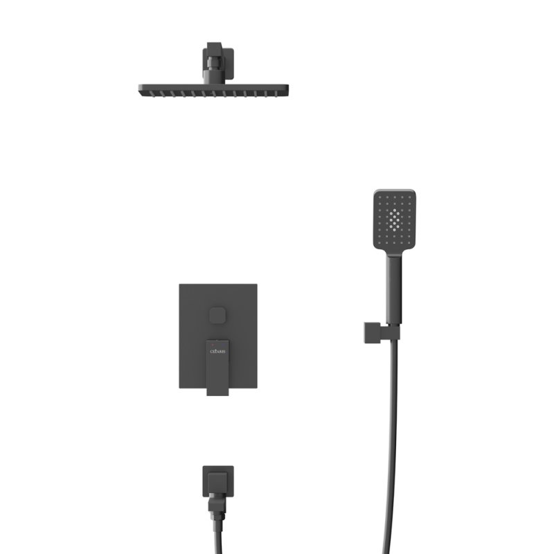 SLIDER-VDSET-01 Душевой комплект встраиваемый с изливом (смеситель, верхний душ, ручной душ со шлангом, излив, штуцер с держателем), хром SLIDER-VDSET-01 Душевой комплект встраиваемый с изливом (смеситель, верхний душ, ручной душ со шлангом, излив, штуцер с держателем), хром