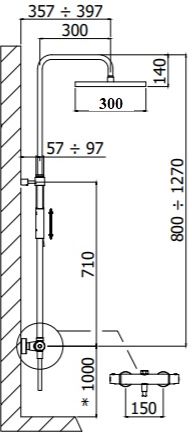 Душевая стойка Paffoni Birillo Master King ZCOL646KLIQST сталь Душевая стойка Paffoni Birillo Master King ZCOL646KLIQST сталь