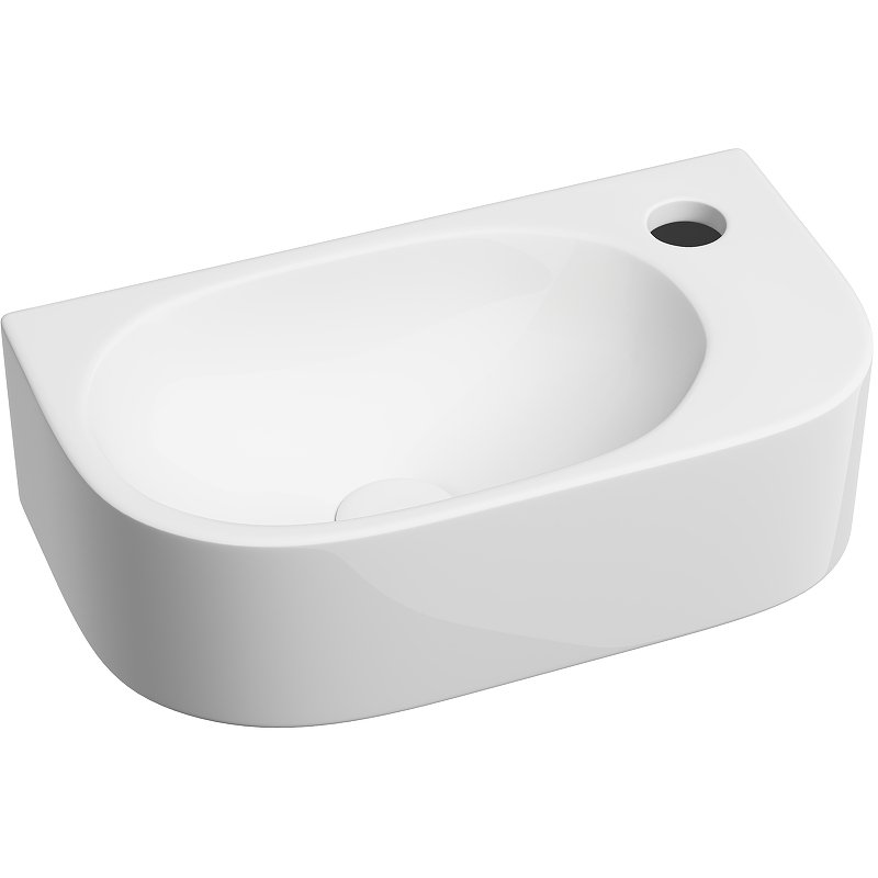 Умывальник подвесной прямоугольный (чаша слева, отверстие под смеситель справа) Element 409*224*110мм Умывальник подвесной прямоугольный (чаша слева, отверстие под смеситель справа) Element 409*224*110мм