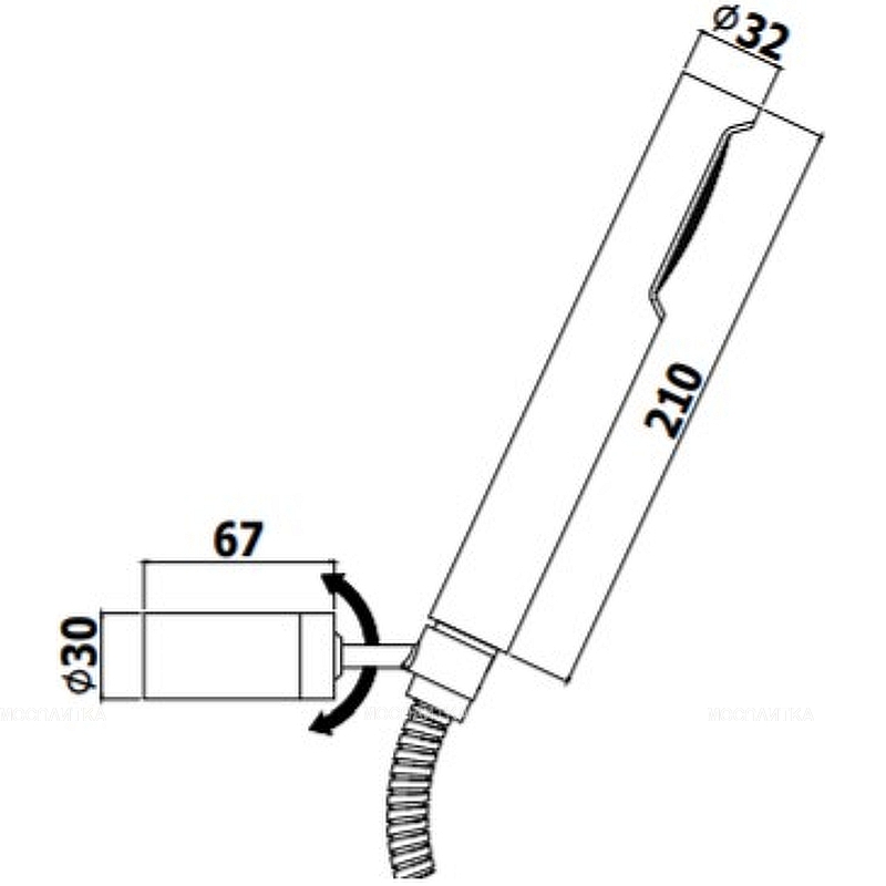 Душевой гарнитур Paffoni Birillo ZDUP036BO Душевой гарнитур Paffoni Birillo ZDUP036BO