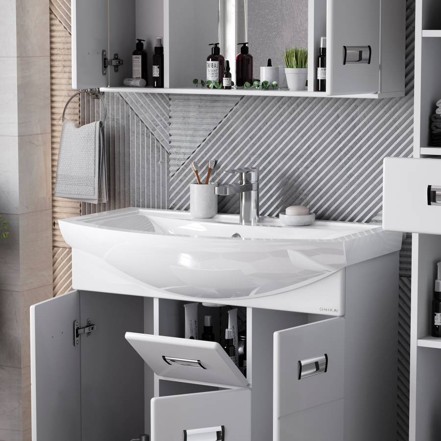 Тумба Onika Балтика 80 напольная, белая (ум. Балтика 80) Тумба Onika Балтика 80 напольная, белая (ум. Балтика 80)