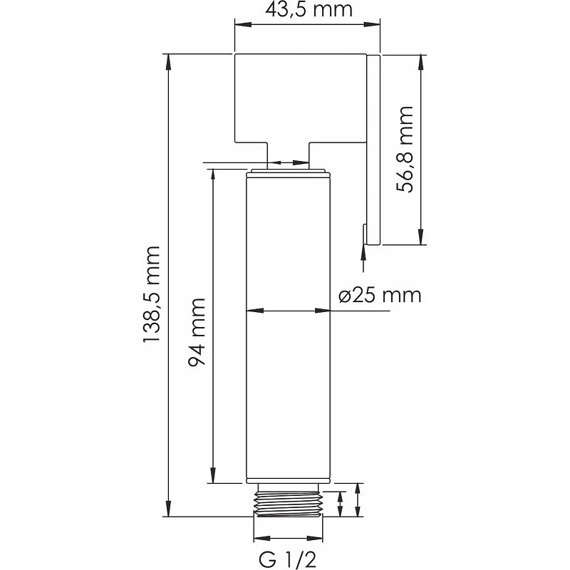 A8851.290.292.335 Встраиваемый комплект для биде со шлангом A8851.290.292.335 Встраиваемый комплект для биде со шлангом