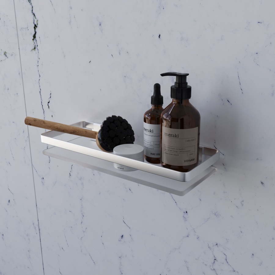 A7455100 Sense L Полка  стеклянная, алюминий A7455100 Sense L Полка  стеклянная, алюминий