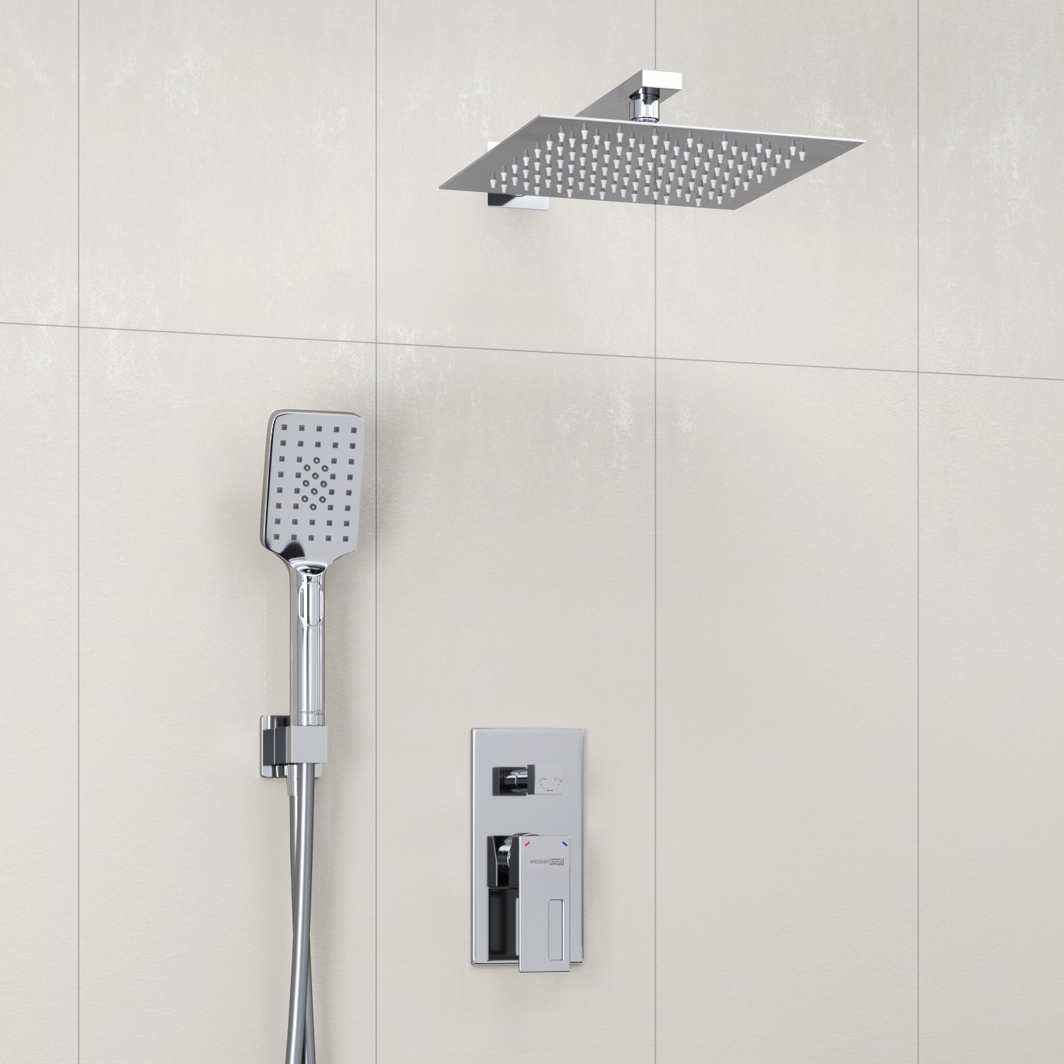 A16590 Встраиваемый комплект для душа с верхней душевой насадкой и лейкой Wasserkraft A16590 Встраиваемый комплект для душа с верхней душевой насадкой и лейкой Wasserkraft