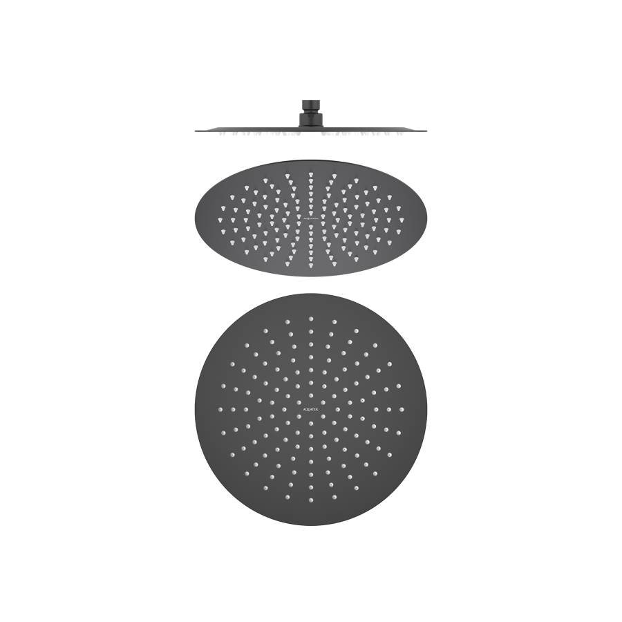 Круглый верхний душ  300*2 мм AQUATEK, матовый черный AQ2075MB  Круглый верхний душ  300*2 мм AQUATEK, матовый черный AQ2075MB