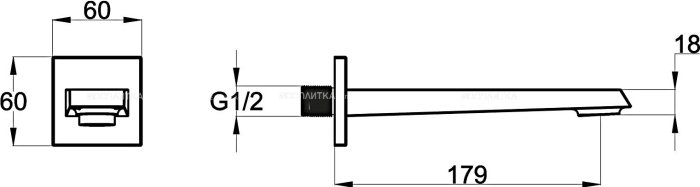 ARLIE Излив для ванны, хром ARL-BC-CRM ARLIE Излив для ванны, хром ARL-BC-CRM
