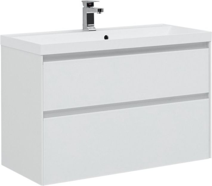 Тумба под раковину Aquanet Гласс 100 белый Тумба под раковину Aquanet Гласс 100 белый