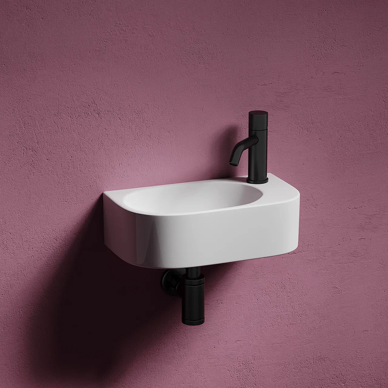 Умывальник подвесной прямоугольный (чаша слева, отверстие под смеситель справа) Element 409*224*110мм Умывальник подвесной прямоугольный (чаша слева, отверстие под смеситель справа) Element 409*224*110мм