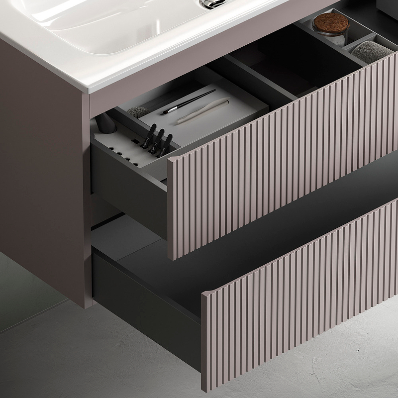 Тумба подвесная SANCOS Snob T 1195х445х500, c двумя ящиками оснащенными доводчиками, Doha Soft, арт.SNT120SM Тумба подвесная SANCOS Snob T 1195х445х500, c двумя ящиками оснащенными доводчиками, Doha Soft, арт.SNT120SM