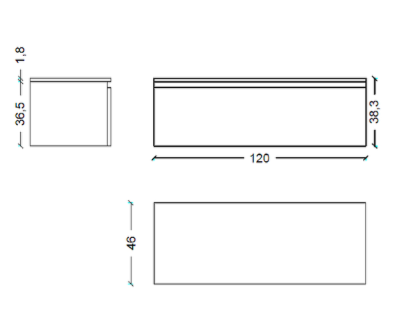 Ящик под столешницу 120см WHITE глянец VALLESSI UNO-S 897-120-W Boheme Ящик под столешницу 120см WHITE глянец VALLESSI UNO-S 897-120-W Boheme