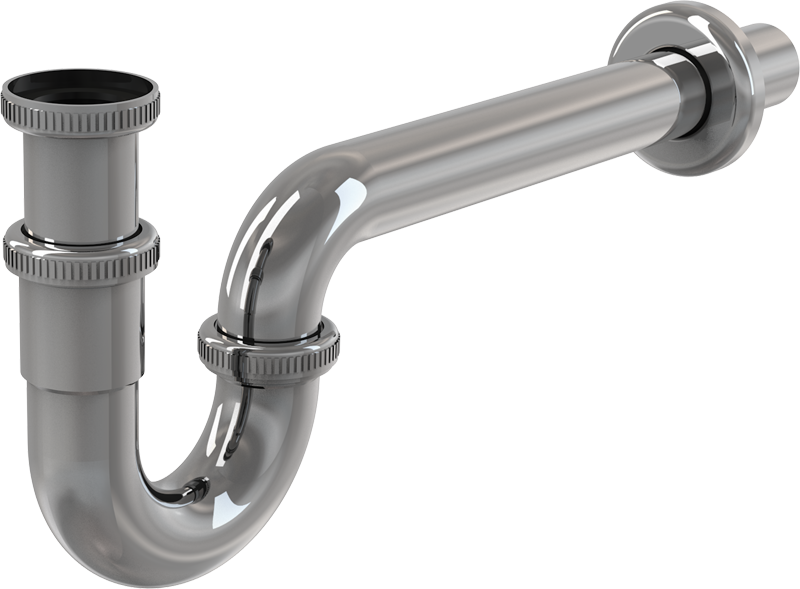 Сифон для умывальника DN32, U-форма с накидной гайкой 5/4", металл Сифон для умывальника DN32, U-форма с накидной гайкой 5/4", металл