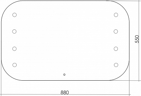 Гримерное зеркало Creto Arte1 80х55 см с подсветкой 23-800550A Гримерное зеркало Creto Arte1 80х55 см с подсветкой 23-800550A