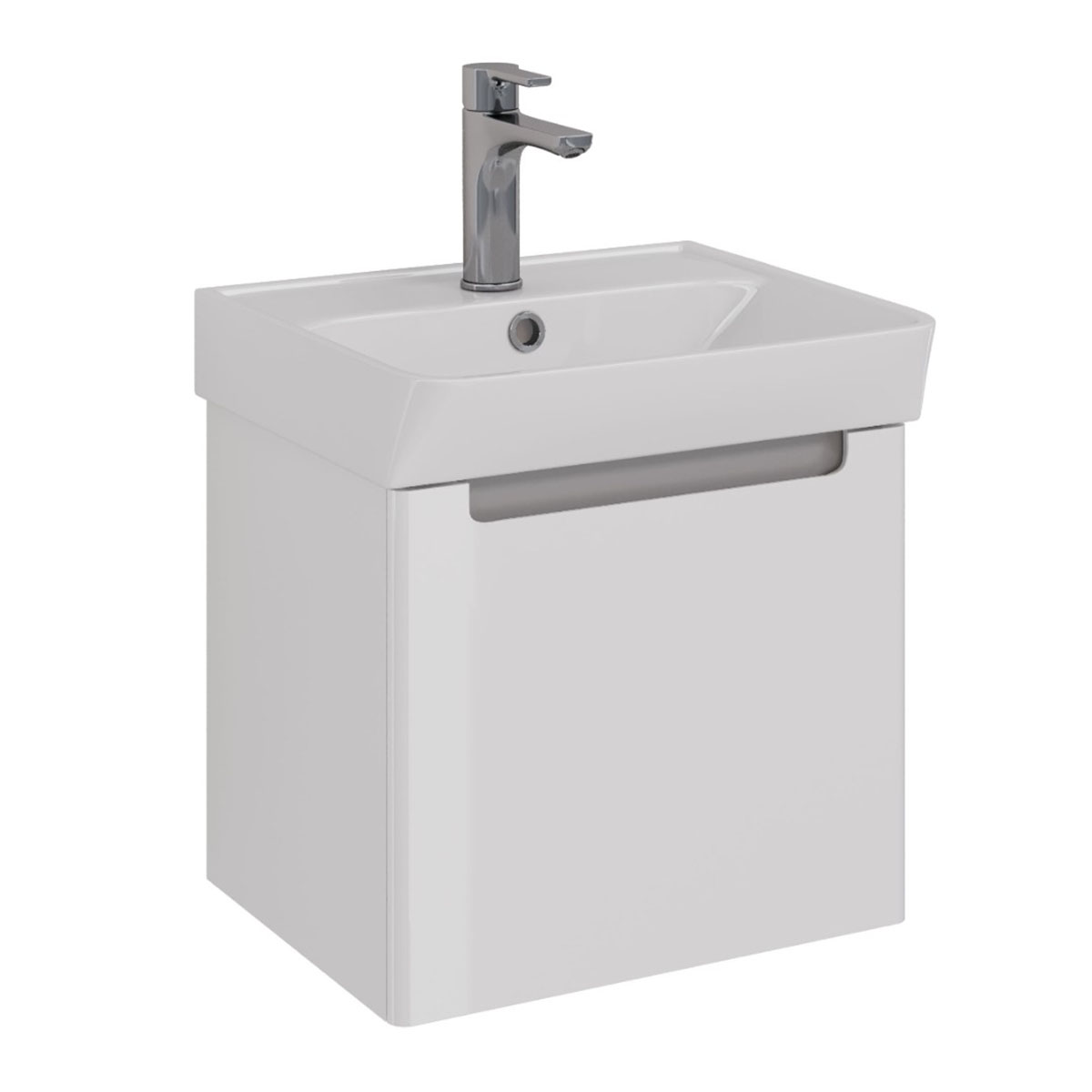 Тумба Lemark BUNO MINI 45см под 1 раковину, подвесная,1 ящик, цвет корпуса, фасада: Белый глянец Тумба Lemark BUNO MINI 45см под 1 раковину, подвесная,1 ящик, цвет корпуса, фасада: Белый глянец