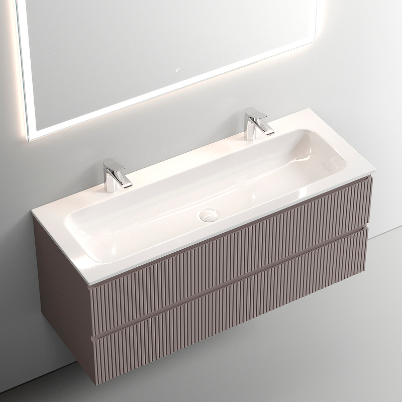 Тумба подвесная SANCOS Snob T 1195х445х500, c двумя ящиками оснащенными доводчиками, Doha Soft, арт.SNT120SM Тумба подвесная SANCOS Snob T 1195х445х500, c двумя ящиками оснащенными доводчиками, Doha Soft, арт.SNT120SM