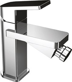 TREND-BSM1-01-Cr Смеситель на биде однорыч c донным клапаном, исполнение хром, ручки хромированные