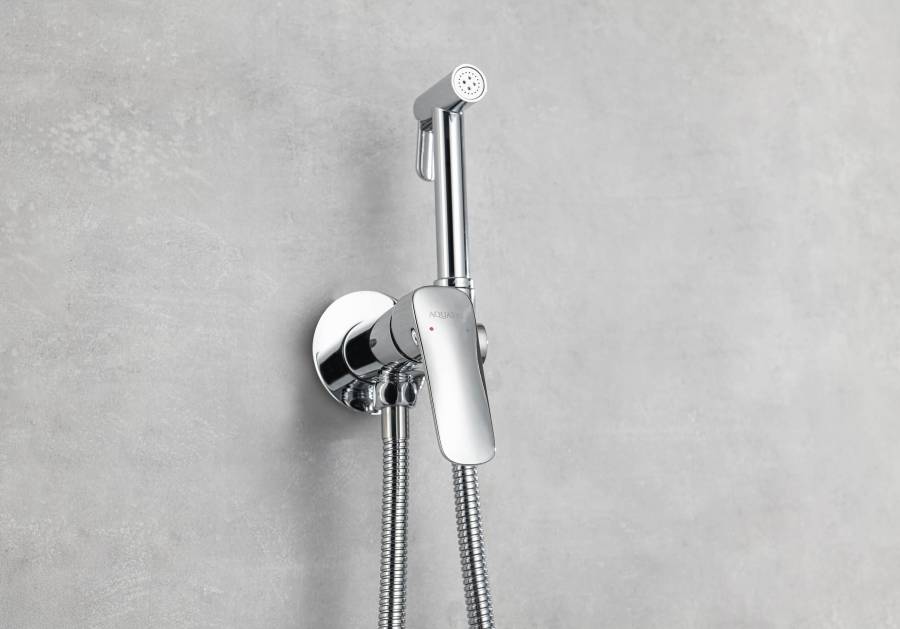 Комплект для гигиенического душа встроенный AQUATEK (cмеситель + гигиеническая лейка + шланг) AQ1019CR ВЕГА  Комплект для гигиенического душа встроенный AQUATEK (cмеситель + гигиеническая лейка + шланг) AQ1019CR ВЕГА