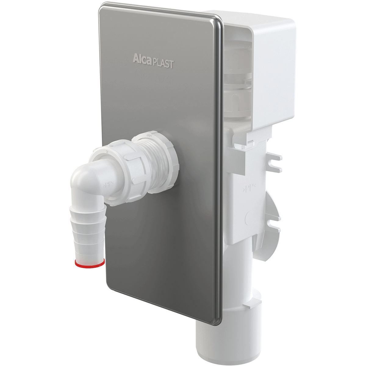 Сифон для стиральной машины с разрывным клапаном под штукатурку DN40 и DN50, нержавеющая сталь  Сифон для стиральной машины с разрывным клапаном под штукатурку DN40 и DN50, нержавеющая сталь