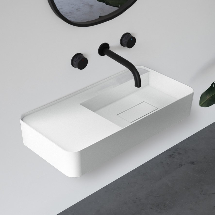 Раковина подвесная ABBER Stein AS2627-1.2 белая матовая Раковина подвесная ABBER Stein AS2627-1.2 белая матовая