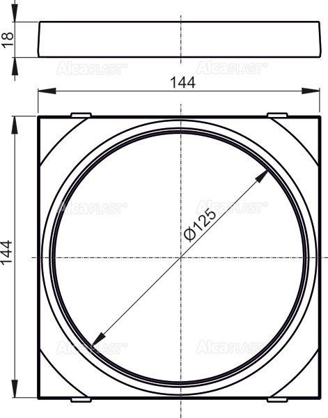 Вставка под водосточную трубу, комплект – черный Вставка под водосточную трубу, комплект – черный