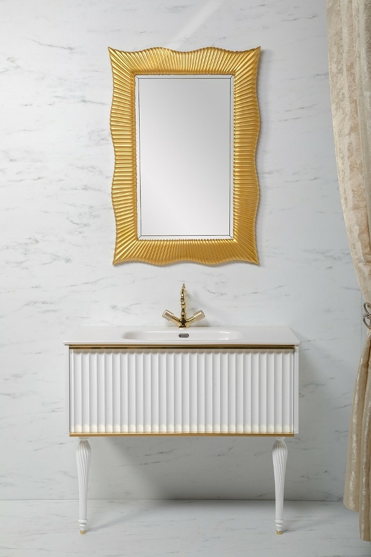 Тумба Canale 80 белая + Золото_Комплект 843-080-WG Boheme Тумба Canale 80 белая + Золото_Комплект 843-080-WG Boheme