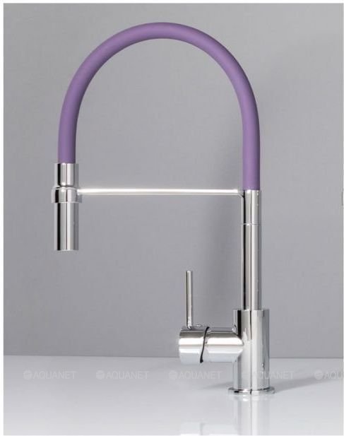 Смеситель для кухни Aquanet FF6215 фиолетовый Смеситель для кухни Aquanet FF6215 фиолетовый