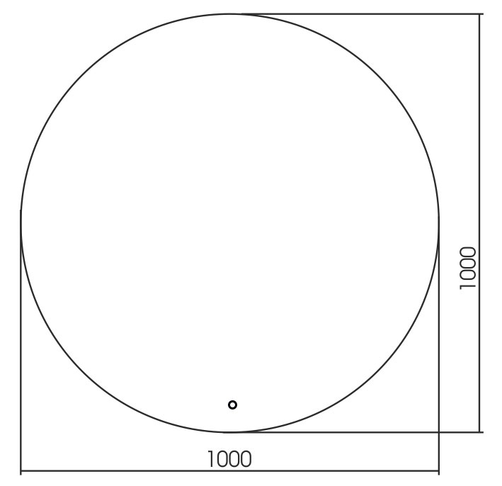 Зеркало Creto Elegante d100см с сенсорным выключателем Зеркало Creto Elegante d100см с сенсорным выключателем