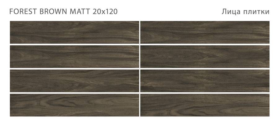 Керамогранит матовый FOREST BROWN 20x120 MATT, Forest Керамогранит матовый FOREST BROWN 20x120 MATT, Forest